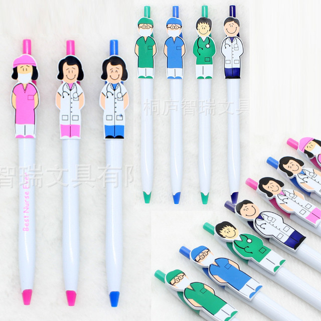 Novidade Equipe Médica Caneta Esferográfica, Figuras dos Desenhos Animados,  Médico e Enfermeira Caneta Esferográfica, Suprimentos para escola e  escritório, Presente Kids - AliExpress